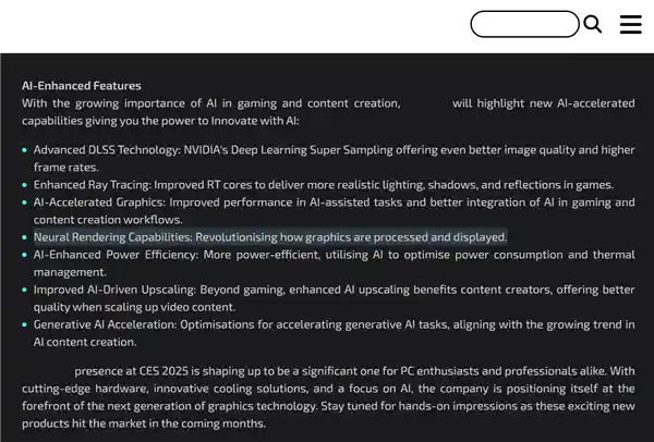 RTX 50系列升级神经渲染技术！DLSS 4或将惊艳亮相