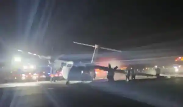 加拿大航空客机紧急降落！引擎故障起火，惊险时刻现场曝光