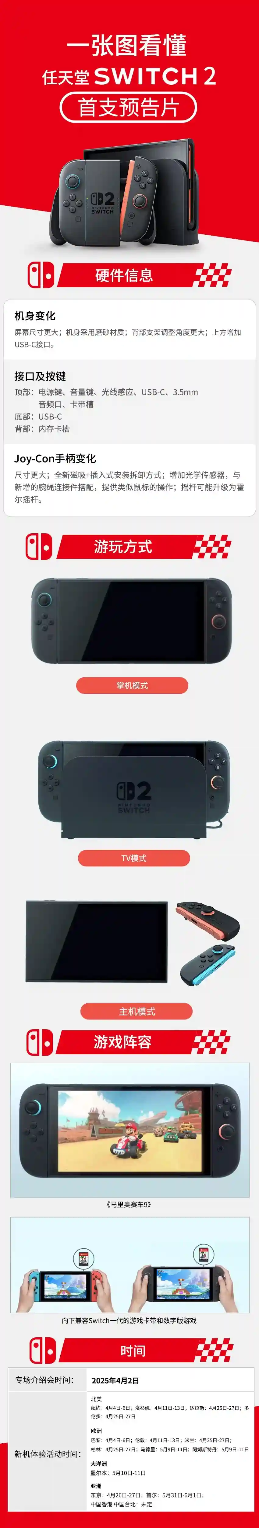 《揭秘任天堂Switch 2：首支预告片信息一图速览》