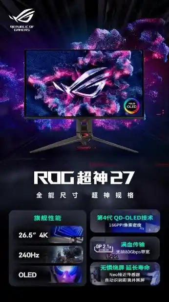 ROG超神27火爆开售！全能尺寸，超神规格，春节后抢先体验！