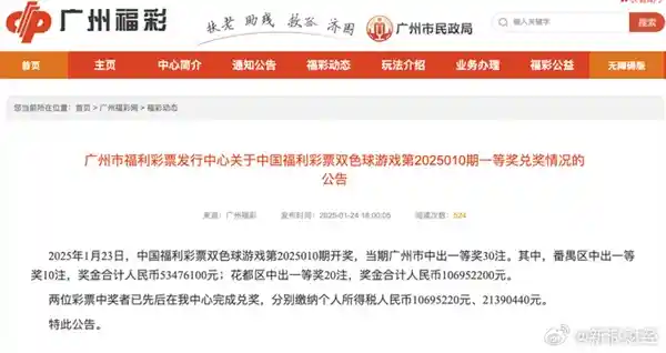 广州两彩民狂揽1.6亿巨奖！创下历史纪录，纳税3000多万惊艳全城