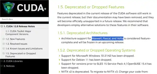 NVIDIA CUDA正式宣布放弃支持GTX 9/10系列：三大老架构将不再更新！