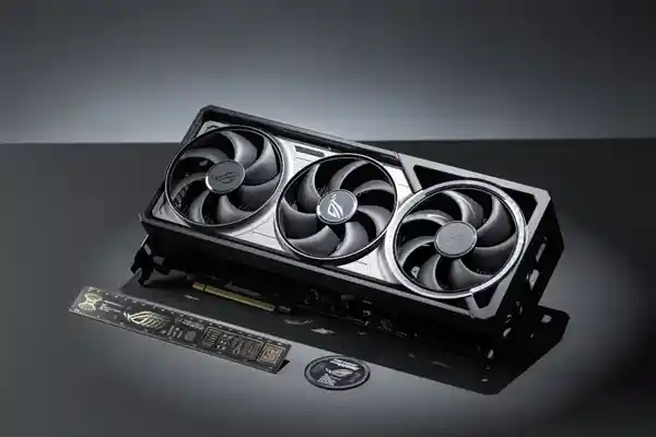 震撼登场！ROG ASTRAL RTX5080夜神显卡打造四风扇性能怪兽