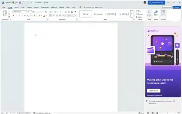 微软官方推出免费版Office：抢先体验广告功能全新升级