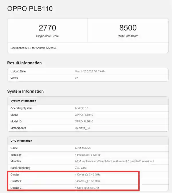 OPPO抢先发布！联发科天玑9400+跑分曝光，多核性能狂飙至8500+