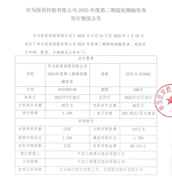 华为重磅发债：80亿资金背后的布局密码