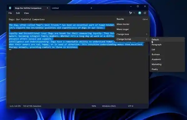 Windows11记事本AI升级：智能写作功能全面升级，助力效率提升