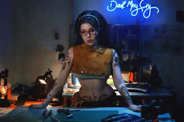 《化身魔鬼猎人！俄罗斯美女Cosplay妮可诠释别样性感》