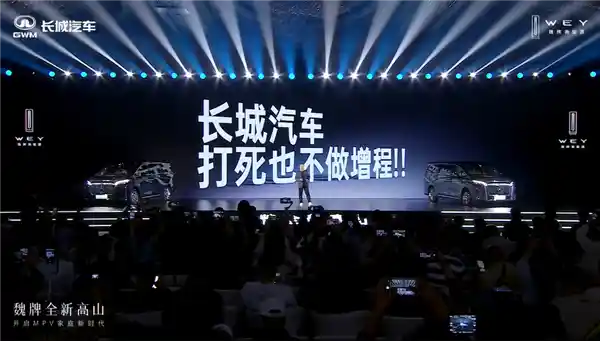 《效率领先10%！魏建军：长城坚决不走增程路线》