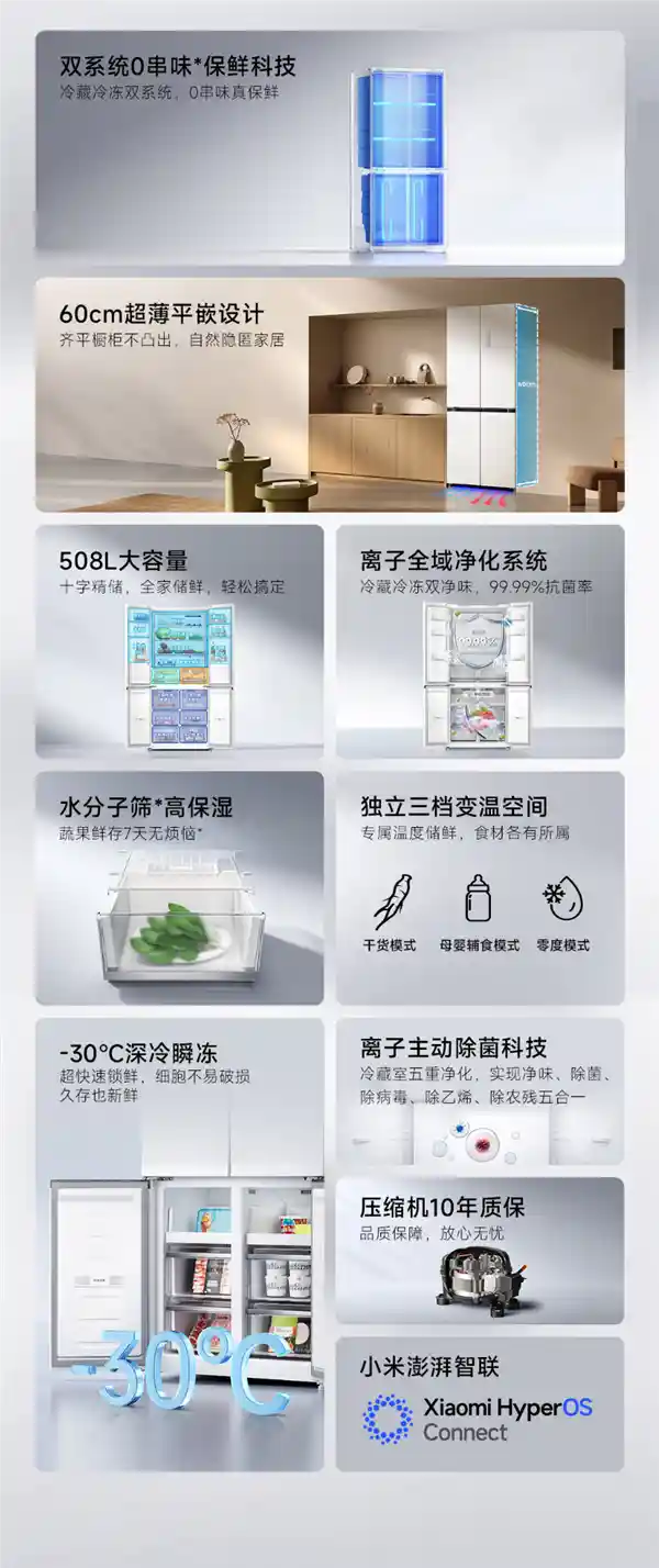 小米米家冰箱Pro双系统登场！508L超大容量开启预约，颠覆你的冰箱体验