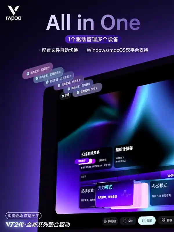 雷柏VT2代无线电竞鼠标新品发布：A Hub驱动革新登场